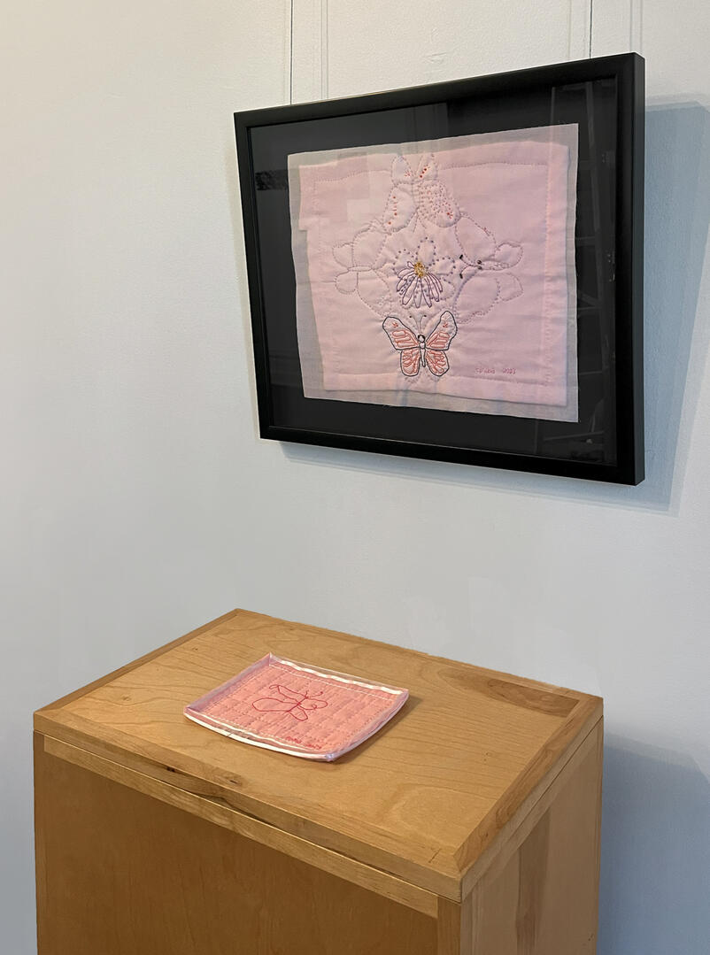 Work on display at Public Space One, 2023, summer artist residency