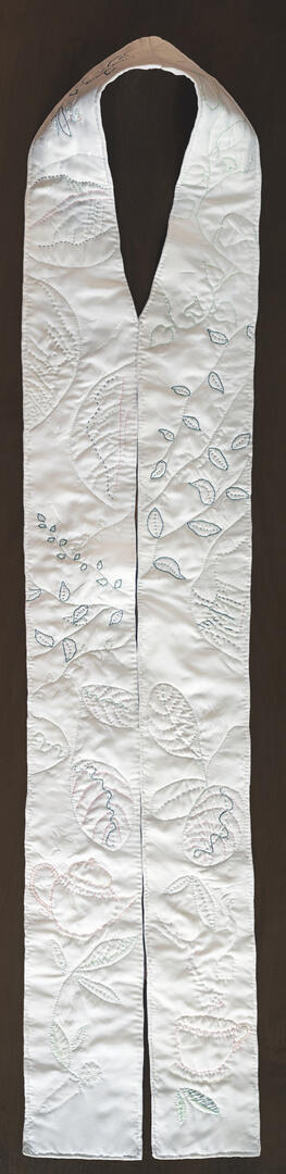 Stole, 2023, embroidery on fabric